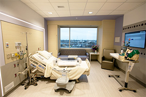 Private room for parents in the JCMC Lord Abbett Maternity Wing